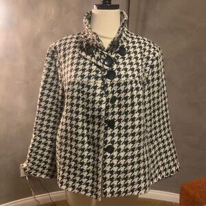 Yessica Houndstooth Black and White Women's Jacket